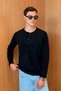 Men's Sierre Henley Collar Thessaloniki T-Shirt Black