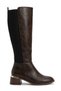 Zrne-C14 Premium Brown Heeled Zippered Long Boots - 2