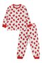 Hearted Pajama Set for 2-5 Years Old - Red - 4