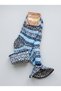 Turkmen Socks Woolen Booties 3-Pack Foldable Keep Warm Winter Home Socks Unisex Mixed Pattern - 2
