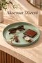 2-Piece Metal Tray Set with Leather Handles – Decorative Presentation and Serving Tray (43 cm / 33 cm) - 3