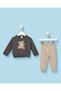 Infant Boys Black And Beige Bear Jogger Set 3 Piece
