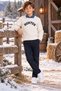 Boy's Hunter Knitwear Sweater Denim Shirt Pants 3-Piece Set Holiday Set - 4