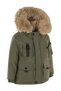 2-5 Years Old Parka with Fur Hood - Khaki - 6