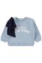 2-5 Years Old Tracksuit Set with Bow - Blue - 3