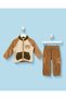 Infant Boys Brown Colour Block Jog Set 2 Piece