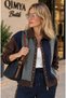 Keyymod Women's Suede Patchwork, Stone, Colorful Cotton Jacket and Pants Bottom Top Two Piece Set - 7