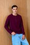 Men's Sierre Henley Collar Thessaloniki T-Shirt Burgundy - 2