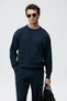 Atticus men's round neck navy blue sweatshirt
