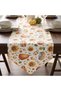 Duck Fabric Triangle-End Runner 40X150 cm – Pumpkin and Sunflower Patterned, Water Repellent Stain-Resistant Fall Table Runner - 4