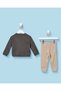 Infant Boys Black And Beige Bear Jogger Set 3 Piece - 5