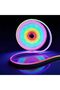 إضاءة نيون RGB على شكل حبل، 5 فولت USB مع تحكم عبر تطبيق البلوتوث، مزامنة الموسيقى مع التوقيت، تغيير الألوان، مقاومة للماء وقابلة للثني