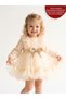 Chara Ecru Sequin Bow Tulle Skirt Girl's Birthday and Special Occasion Dress