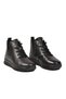 Anatomical Comfortable Sole, Side Elastic, Rubber Sole, Black Genuine Leather Women's Boots 9830 - 4