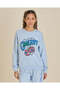 Senior Girls Blue Cherry Graphic Sweatshirt