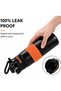 Leak proof Stainless Steel Water Bottle with Straw, Lid & Handle,750ML (Orange) - 4