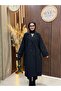 Ti̇a Premium Lined Oversize Coat |   Black - 5