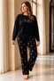 Warm and Luxurious French Velvet Soft Plus Size Pajama Set - 3