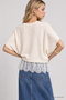 Lace Seasonal Knitwear Blouse Las0013 Bone - 5
