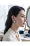 Brass Silver Color Zircon Stone Knot Hoop Model Earrings - 2
