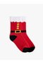 Santa Claus Printed Cotton Towel Socks - 2