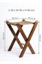 Foldable Handbag Stand Brown Fabric - 2
