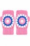 Women's Fingerless Knitted Gloves Pink Blue White Hand Knitted Winter Warm Gloves for Daily Use - 3
