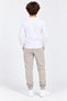 Kids Boy's White 100% Cotton Crew Neck Long Sleeve Basic T-Shirt - 3