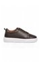 Men's Lace-Up Thick Comfortable Sole Brown Genuine Leather Casual Sneaker Shoes 272303 - 2
