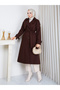 Windbreaker Detailed Lined Cashmere Coat Rc3168 - 5