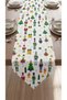 Duck Fabric Triangular End Runner 40X130 cm – Christmas Soldier, Pine Tree and Gift Patterned, Water Repellent Stain-Resistant Table Runner - 4
