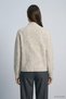 High Neck Off-Shoulder Oversize Sweater 2589 Ecru - 4
