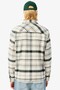 Men's Relaxed Fit Plaid Shirt Comfortable Cut Plaid Men's Outer Shirt Cream Green - 2