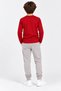 Kids Boy's Red 100% Cotton Crew Neck Long Sleeve Basic T-Shirt - 3