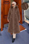 Detachable Hooded Fox Coat Tsd260328 Brown - 2