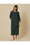 Women Green Checked Nightgown