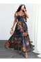 Rochie maxi, mix culori - 2