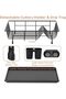 Single Layer Dish Rack, Compact Kitchen Dish Drainer, Plate & Utensil Organizer, Space Saving Counte - 8