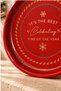 Metal Fruit Plate 26 cm Red New Year Themed Gold Printed Nuts Presentation Plate - 2