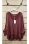Italian Knitwear Blouse 2-Piece Set with Flat Sequin Detail and Undershirt