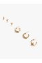 6-Piece Stone-Encrusted Ball and Hoop Earring Set - 2