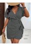 Rochie mini, negru - 5