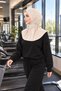 Black Athletic Hijab Sports Hijab - Suitable for Daily and Training Use with Tie-Backs