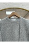 Peyker Crew Neck Scarf Sweater-Kr6023 Gray - 3