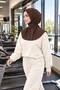 Athletic Hijab Sports Hijab - Suitable for Daily and Training Use, Tie-Dye Coffee Color - 6