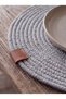 Gray Knitted Straw Supla 32X32 cm - 7