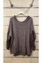 Italian Knitwear Blouse 2-Piece Set with Flat Sequin Detail and Undershirt - 5