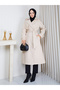 Windbreaker Detailed Lined Cashmere Coat Rc3168 - 6