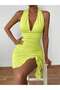 Rochie mini, verde - 6