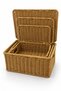 Rattan Look Set of 3 Rectangular Storage Boxes and Organizer with Handles and Lids - Bohemian, Basket, Organization - 4